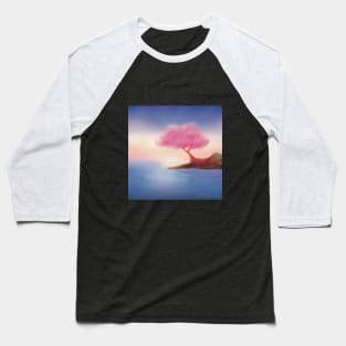 Beautiful Lake with Sakura Tree Baseball T-Shirt